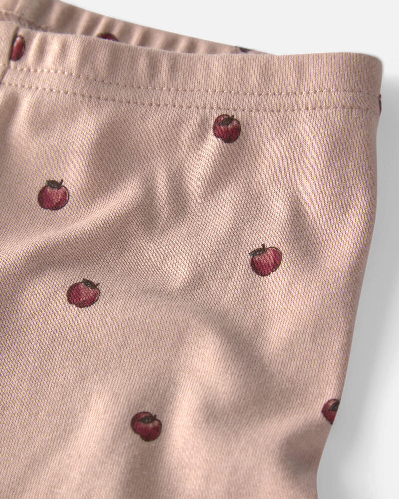 Girls 2-Piece Organic Cotton Pajamas in Apples, image 3 of 4 slides