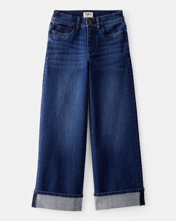 Kid Rigid Baggy Wide Jeans - Dark Wash, 