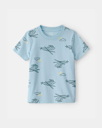 Tout-petit gar&ccedil;on - T-shirt &agrave; motif h&eacute;licopt&egrave;res - Bleu, 