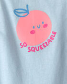 Baby Girl 'So Squeezable' Sleeveless Graphic Bodysuit - Blue, image 2 of 3 slides