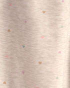 Filles - Pantalon de jogging en tricot &agrave; cordon de serrage et motif de c&oelig;urs - Cr&egrave;me, image 3 sur 3 diapositives