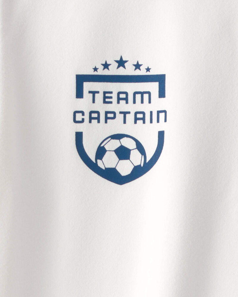 Kids 'Team Captain' Active Graphic Tee - White, image 2 of 3 slides