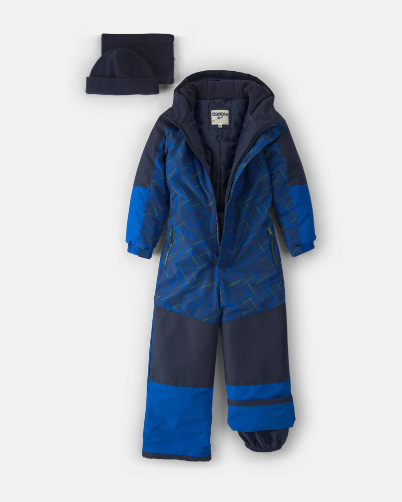 Boys 1 Piece Snowsuit-  Royal Blue, image 3 of 9 slides