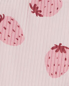 Baby Strawberry Pull-On Ribbed Pants, image 3 of 4 slides