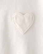 Baby Girl Heart Pocket Top - Ivory, image 2 of 3 slides