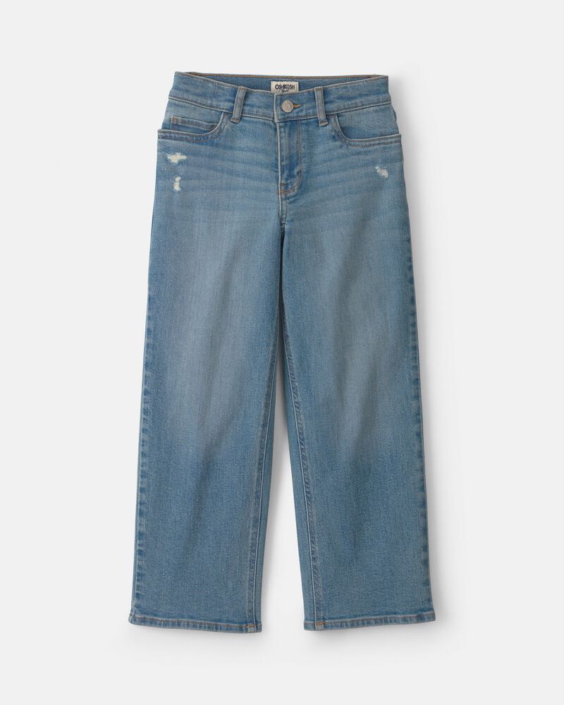 Girls Denim Relaxed Jeans - Light Wash, image 1 of 4 slides