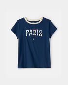 Girls Paris Graphic Tee - Blue, image 1 of 3 slides