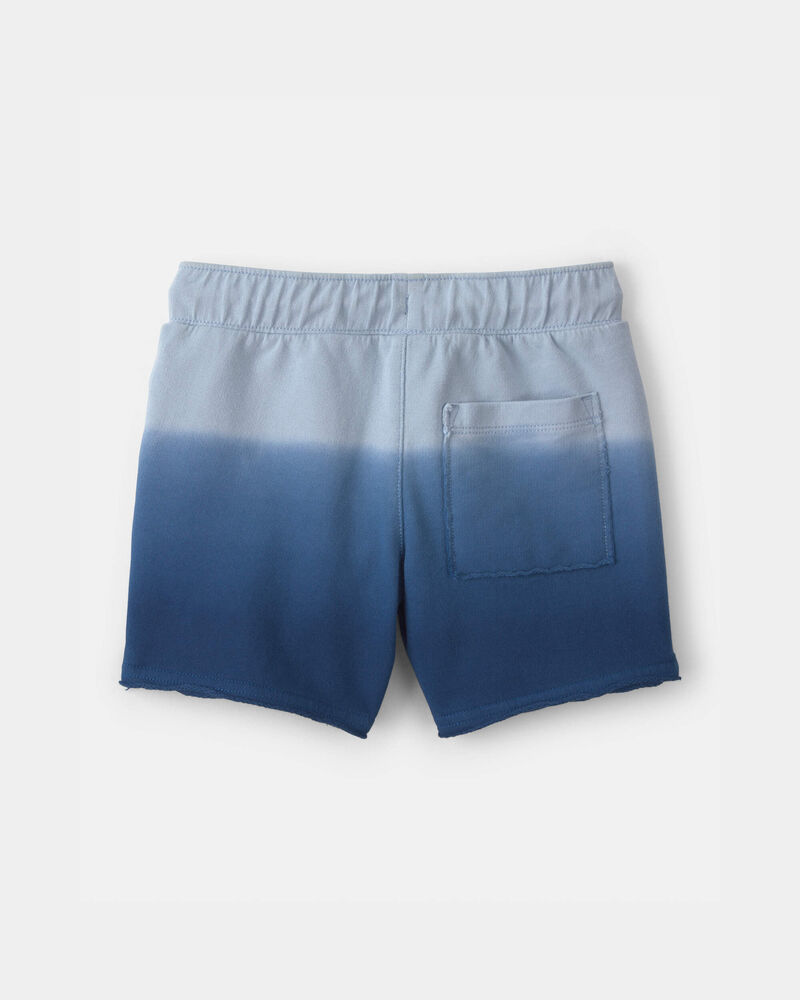 B&eacute;b&eacute; gar&ccedil;on - Short en jersey bouclette &agrave; cordon de serrage &agrave; effet ombr&eacute; - Bleu, image 2 sur 3 diapositives