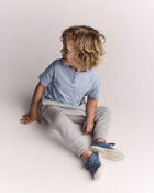 Toddler Boy Henley Tee - Blue, image 3 of 6 slides