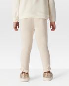 Pantalon à œillet côtelé pour toutes-petites - Crème, image 2 sur 6 diapositives