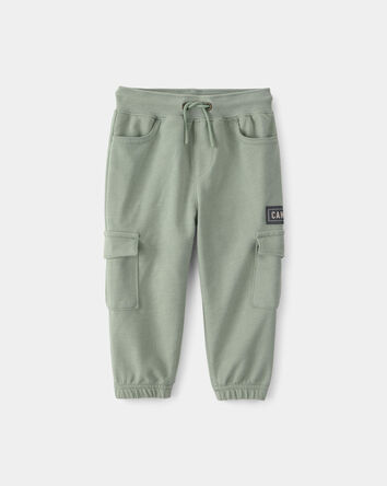 B&eacute;b&eacute; gar&ccedil;on - Pantalon de jogging cargo en jersey bouclette &laquo;Camp Dino&raquo; - Vert, 