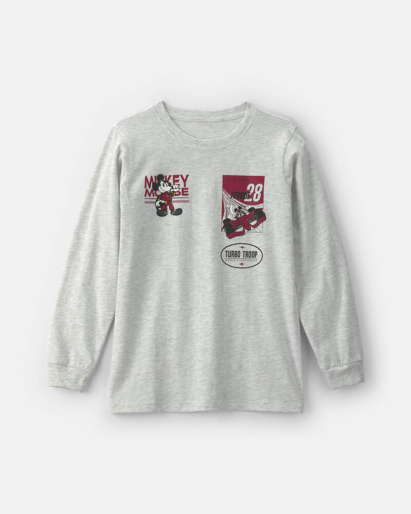 Boys Disney&copy; Mickey Mouse Racing Long-Sleeve Graphic Tee - Grey, image 1 of 4 slides