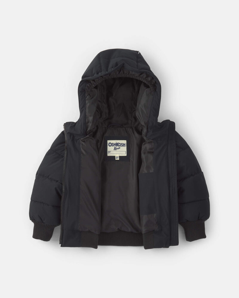 Toddler Boy Bubble Urban Jacket- Black, image 2 of 4 slides