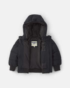 Toddler Boy Bubble Urban Jacket- Black, image 2 of 4 slides