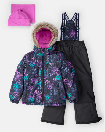 Filles - Ensemble de neige en taslan imprim&eacute; 2 pi&egrave;ces - Gris, 