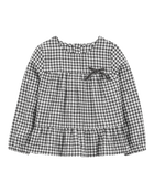 Toddler Plaid Twill Long-Sleeve Fashion Top, image 1 of 3 slides