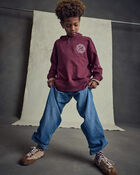 Boys Denim Baggy Jeans - Medium Wash, image 2 of 8 slides