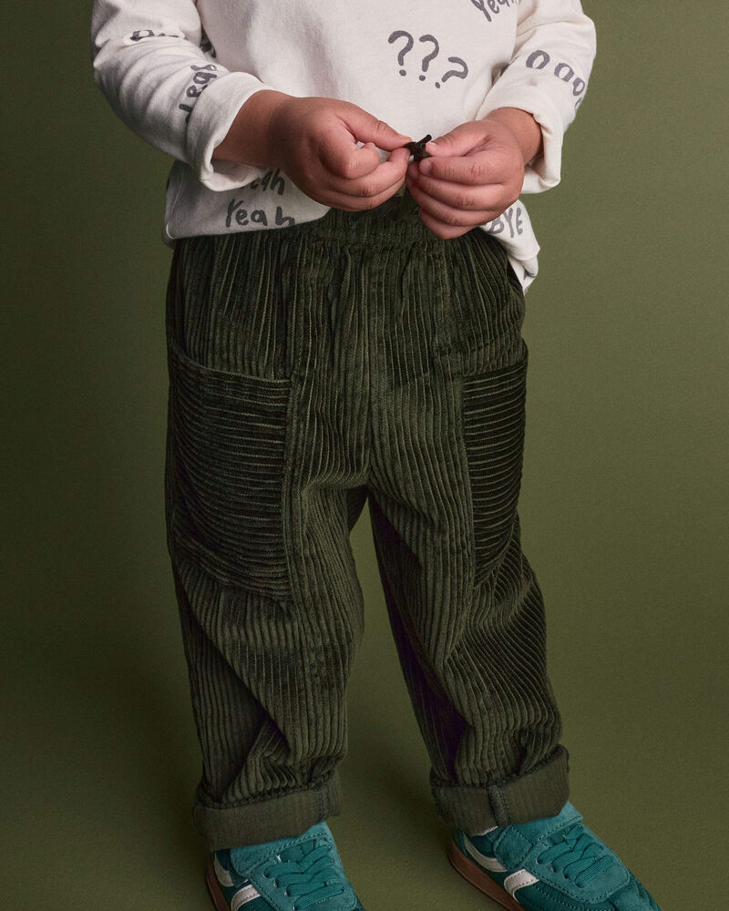 Toddler Boy Pocket Pants - Olive, image 1 of 6 slides