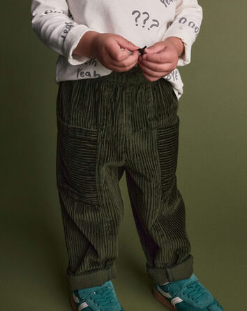 Toddler Boy Pocket Pants - Olive, 