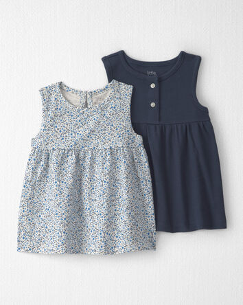 Toddler Girl 2-Pack Organic Cotton Knit Tanks, 