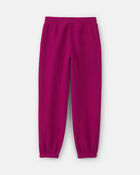 Girls Fleece Joggers - Burgundy, image 2 of 4 slides