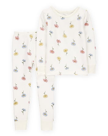 Toddler 2-Piece Floral Print PurelySoft Pyjamas, 
