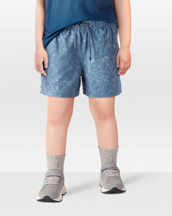 Enfant en bas âge Short à enfiler en tricot de couleur unie - Bleu, 