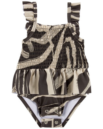 2-Pack Zebra 1-Piece Swimsuit & Cover-Up Set, 