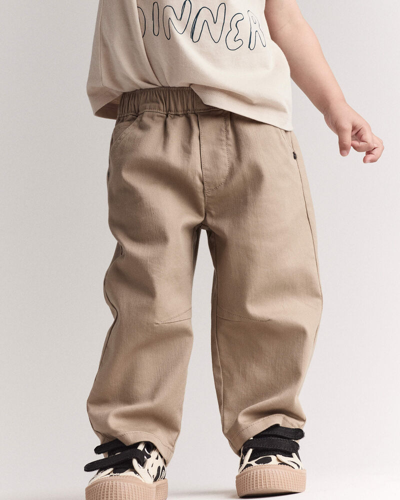Toddler Barrel Pant - Tan, image 1 of 9 slides