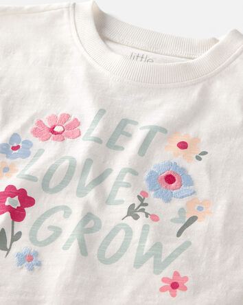 Tout-petit fille - T-shirt en coton biologique imprim&eacute; &laquo;Let Love Grow&raquo;, 