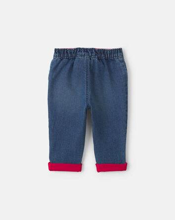 Baby Girl Denim Jeans - Dark Wash, 