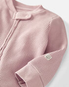 Baby Waffle Knit Sleeper Pyjamas Made with Organic Cotton, image 3 of 4 slides