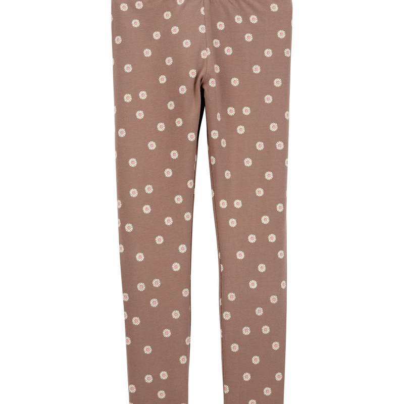 Kids Girls Kid Floral Stretch Leggings Brown 10 Carter s
