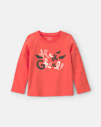 Toddler Girl 'Hey Ghoul' Halloween Long-Sleeve Graphic Tee - Orange, 