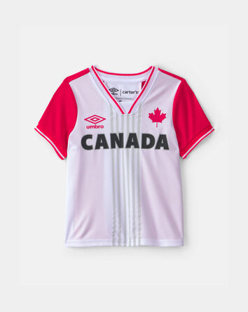 Tout-petit - Chandail de joueur de soccer Umbro du Canada - Rouge/Blanc, 
