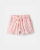 Filles - Short en gaze &agrave; motif de palmier - Rose, image 1 sur 3 diapositives