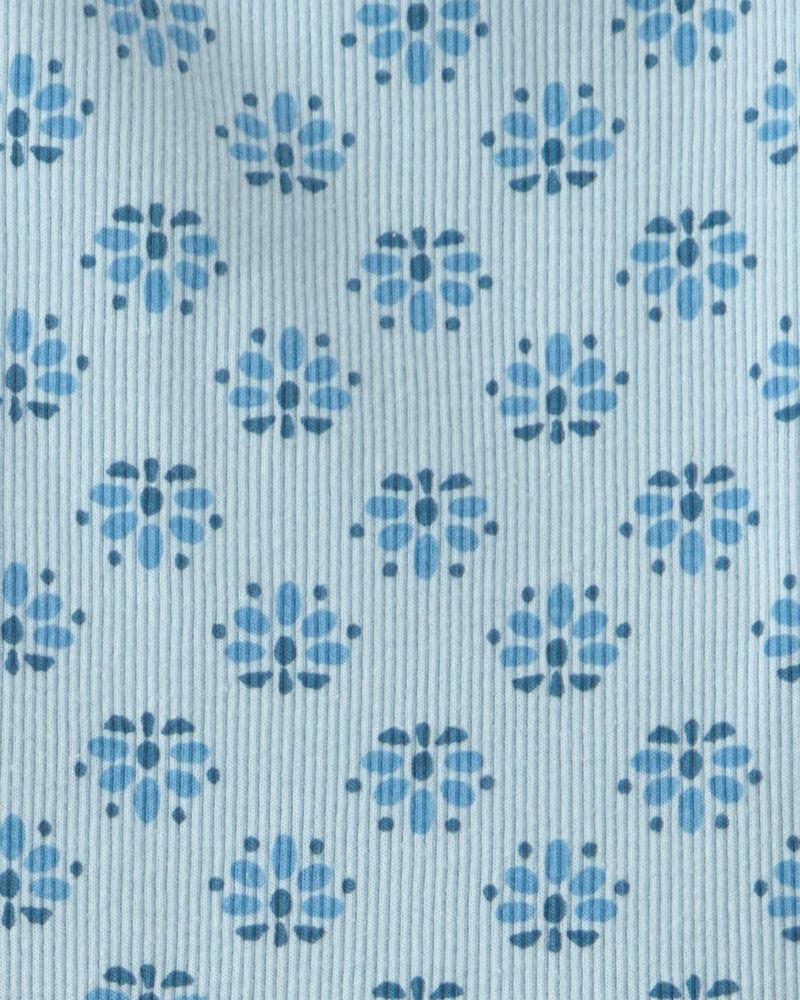 Tout-petit fille - Ensemble 2 pi&egrave;ces haut et short &agrave; motif floral - Bleu, image 2 sur 2 diapositives