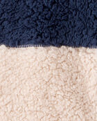 Boys Sherpa Sleeveless Vest - Blue, image 2 of 3 slides
