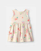 Baby Girl Summer Sleeveless Dress - Cream, image 2 of 4 slides