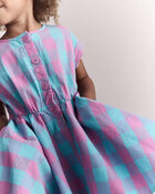 Tout-petit fille - Robe festonn&eacute;e Avenue Twirl&trade; &agrave; carreaux - Mauve/Bleu, image 4 sur 6 diapositives