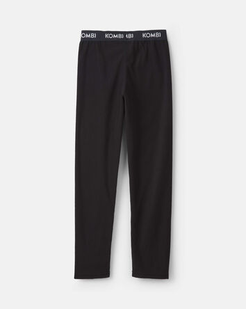 Boys Kombi Base Layer Fleece Bottom - Black, 