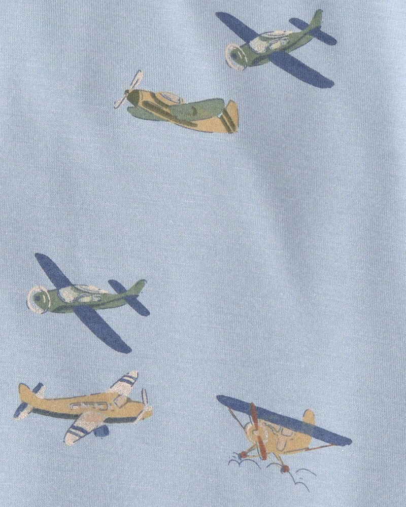 Baby Boy 2-Pack Plane PurelySoft Sleeper Gowns - Blue, image 5 of 7 slides