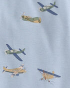 Baby Boy 2-Pack Plane PurelySoft Sleeper Gowns - Blue, image 5 of 7 slides