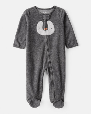 Baby Penguin Loose Fit Sleeper - Grey, 
