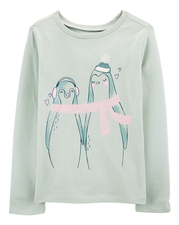 Kid Penguin Long-Sleeve Graphic Tee, 