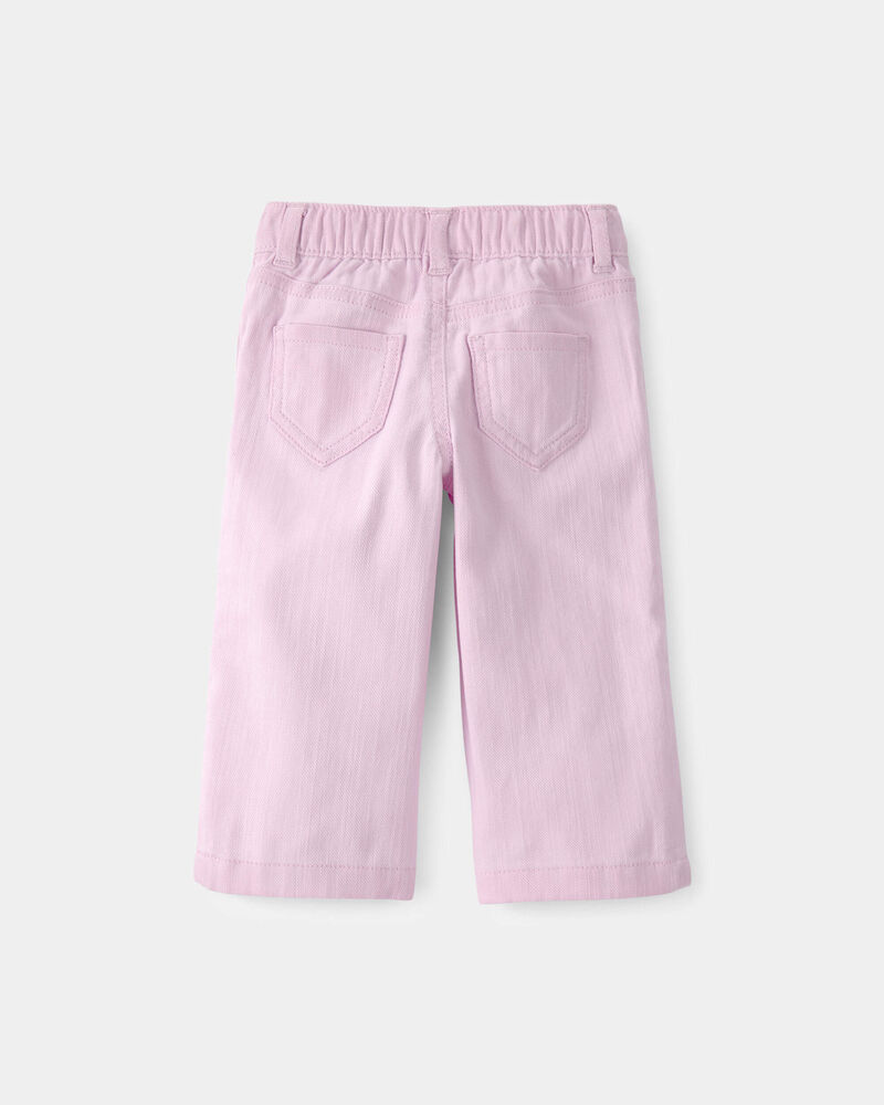 Baby Girl Drawstring Wide-Leg Pants - Pink, image 2 of 4 slides