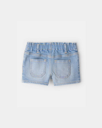 Baby Girl Denim Shorts - Light Wash, 