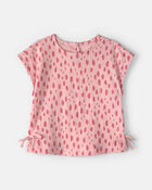 Girls Dots Short-Sleeve Top - Pink, image 1 of 3 slides
