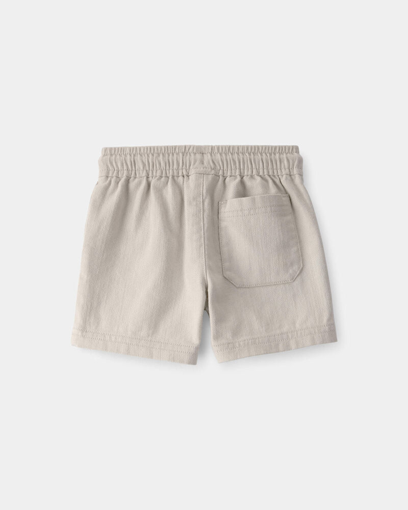Baby Boy Twill Shorts - Light Khaki, image 2 of 4 slides