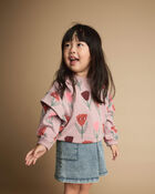 Toute-petit fille - Chandail double &eacute;paisseur &agrave; imprim&eacute; tulipe - Mauve, image 1 sur 5 diapositives